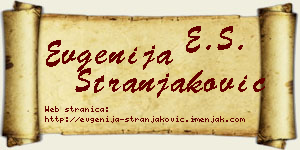 Evgenija Stranjaković vizit kartica